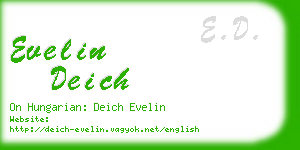 evelin deich business card